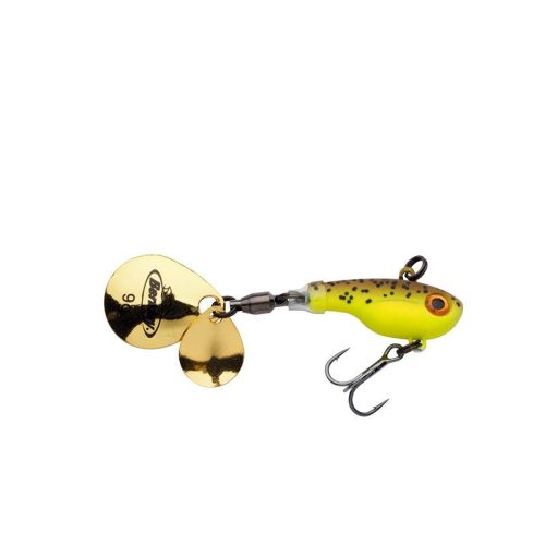 Berkley Pulse Spintail 7cm/14g Brown Chartreuse