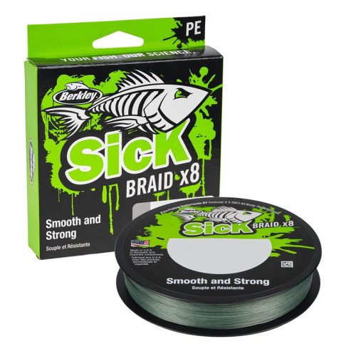 Berkley Sick Braid; 165m | 150yd, 0,23mm, 23,6kg | 52lb , Moss Green