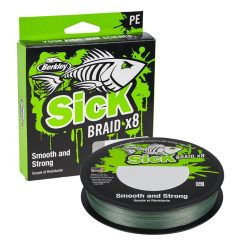   Berkley Sick Braid; 165m | 150yd, 0,33mm, 38,1kg | 83lb , Moss Green