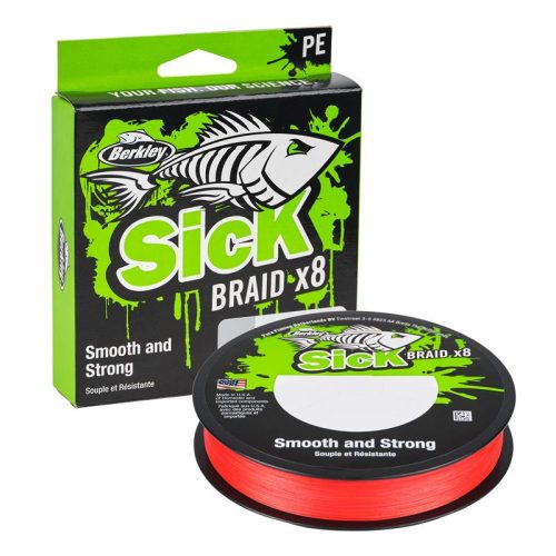 Berkley Sick Braid; 2000m | 2180yd, 0,10mm, 7,5kg | 16lb , Red