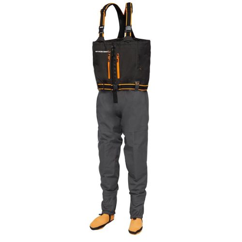 Savage Gear SG8 ZIP CHEST STOCKINGFOOT XLL 45-47/10-12 GREY/BLACK
