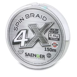 SAENGER 4X fonott zsinór szürke 0,14mm / 150m / 11,3kg