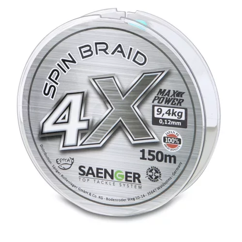SAENGER 4X fonott zsinór szürke 0,14mm / 150m / 11,3kg