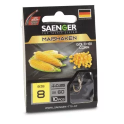   SAENGER Cornhook Gold előkötött pontyozó horog 6 / 60cm / 10db