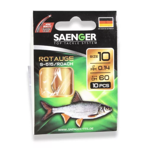 SAENGER Roach előkötött horog 18 / 60cm / 10db