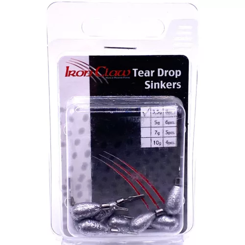 IRON CLAW Tear Drop Shot Sinker ólom