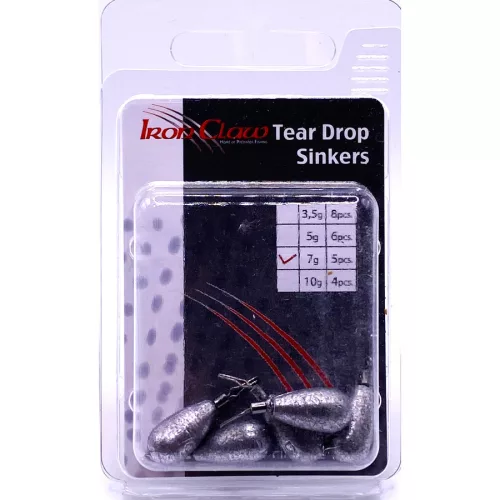 IRON CLAW Tear Drop Sinker ólom 7g / 5db