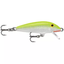   Rapala Original Floating Silver Fluorescent Chartreuse F07 SFC