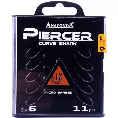ANACONDA  Piercer CurveShank mikroszakállas / méret 6 / 11db