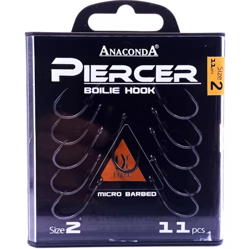 ANACONDA Piercer Boilie Hook  mikroszakállas / méret 2 / 11db
