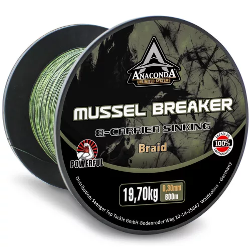 ANACONDA X-8 Carrier Mussel Breaker süllyedő fonott zsinór / 0,32mm / 600m / 22,4kg