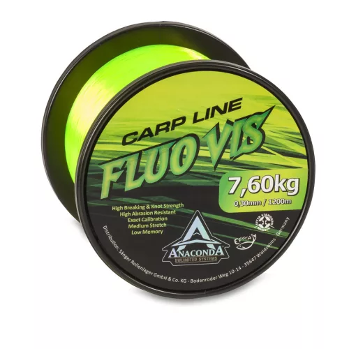 ANACONDA Fluovis Green Carp Line monofil zsinór zöld