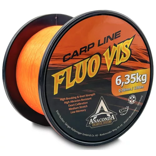 ANACONDA Fluovis Orange Carp Line monofil zsinór narancssárga 1200m