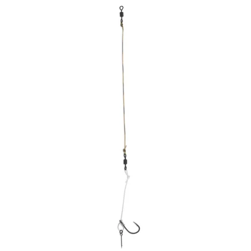 ANACONDA Piercer Hinged Stiff Combi D-Rig Boilie MB előkötött horog, bevonatos fonott zsinór / 2 / 35lb / 23cm / 2db