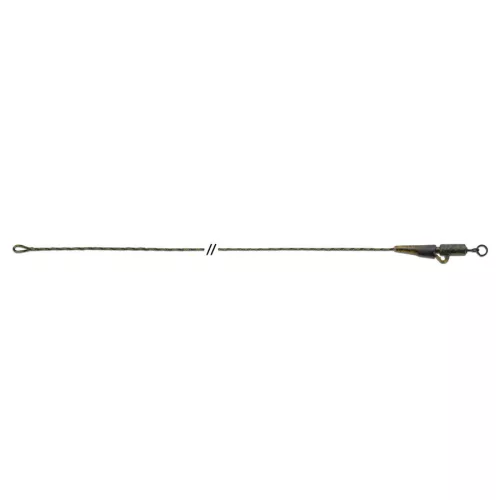 Anaconda Jungle Flexi Ring Swivel Safety Clip Leadcore Leaders / Green / 80cm / 3db