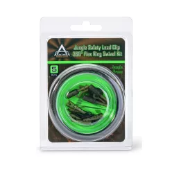   ANACONDA Jungle Gr. Safety Lead Clip 360° Fley Ring Swivel 5 szett / zöld