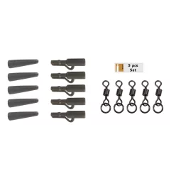   ANACONDA 360° Flex Ring Swivel Saftey Clip Kit Army Green 5db