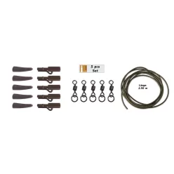   ANACONDA 360° Flex Ring Swivel Safety Clip Power Pack Brown / 5 szett