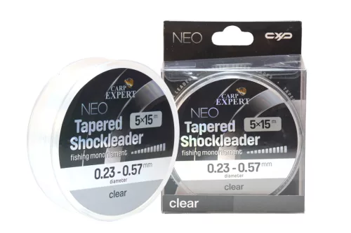CARP EXPERT NEO TAPERED SHOCK LEADER 0.33-0.57MM 5X15MCLEAR