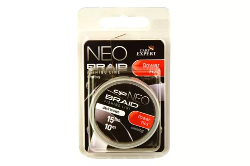 CARP EXPERT NEO POWERFLEX KOPÁSÁLLÓ FONOTT SÜLLYEDŐ ELŐKEZSINÓR 25LBS DARK BROWN 10M