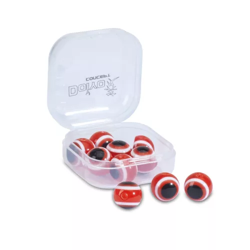 DOIYO S'zuki Eyed Glass Beads Red üveggyöngy 8mm/ 12db