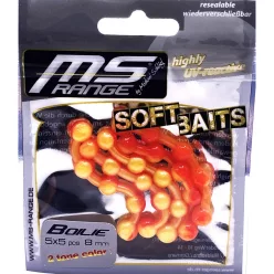   MS RANGE Easy Hook Boilie Fluo RC red-chartreuse/Fluo piros narancssárga UV/gumi wafter 8mm