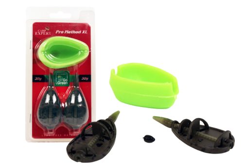 CARP EXPERT PRO METHOD XL 50G+50G TÖMKÖDŐVEL GO GREEN CINK ÖTVÖZET