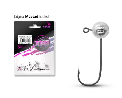 Micro jig fej Delphin BOMB! / 5db | 1g-4