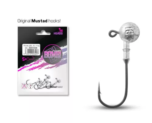 Jig fej Delphin BOMB! / 5db | 15g-3/0