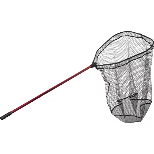 IRON CLAW Folded Mag Scoop / ragadozóhalas merítőháló / gumirozott 66 X 66cm háló / 120cm nyél
