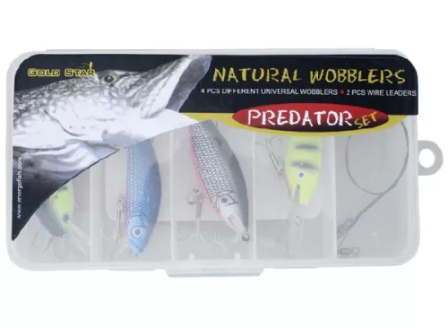 Kamasaki NATURAL WOBBLER SZETT(4WOBBLER+2DRÓTELŐKE+DOBOZ)