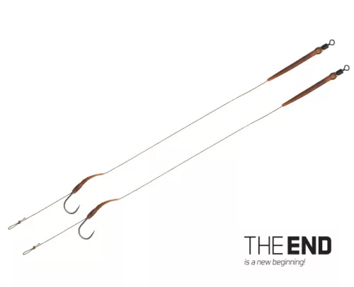 Delphin THE END Boilie rig kötött horog / 2db | 20cm/25lbs/#4