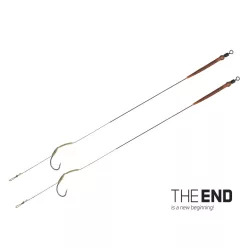   Delphin THE END Skin rig kötött horog / 2db | 20cm/25lbs/#4