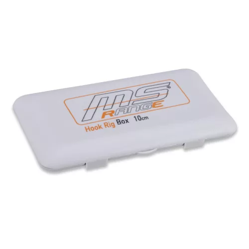 MS RANGE Hook Rig Box szerelt előke tartó doboz / max 25db szerelék tárolás / 14x7,5cm