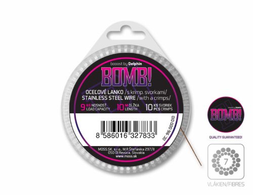 Acélhuzal BOMB! krimpelő csővel / 7 száll