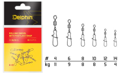 Rolling Swivel with Fastlock Snap | BN/14