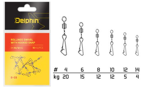 Rollings swivel with Hooked snap | BN/14