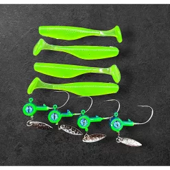 Alpha Tackle Paddleworm Flou Green 10g jig / 7cm / 1db