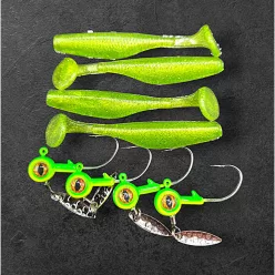 Alpha Tackle Paddleworm Flou Lime 10g jig / 7cm / 1db