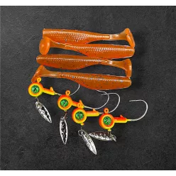 Alpha Tackle Paddleworm Flou Orange 10g jig / 7cm / 1db