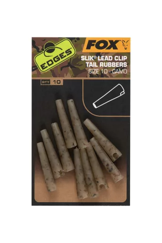 Fox EDGES™ Camo Slik Lead Clip Tail Rubber (Size 10)-Edges Camo Size 10 Slik lead clip tail rubber