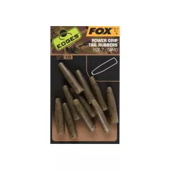   Fox EDGES™ Camo Powergrip Tail Rubbers (Size 7)-Edges Camo Powergrip tail rubbers size 7x 10pcs