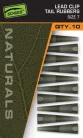 Fox EDGES™ Naturals Lead Clip Tail Rubbers - Size 7-Naturals Size 7 Lead Clips Tail Rubbers