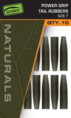 Fox EDGES™ Naturals Power Grip Tail Rubbers - Size 7-Edges Naturals Power Grip tail rubbers size 7x 10