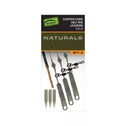   Fox EDGES™ Naturals Copper Core Heli Leaders-Edges Naturals Copper-Core Heli Rig Leaders x3
