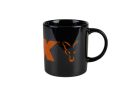 Fox Collection Mug Black/Orange-Fox Black and Orange Logo Ceramic Mug