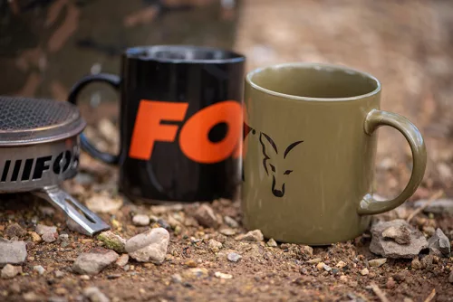 Fox Collection Mug Black/Orange-Fox Black and Orange Logo Ceramic Mug