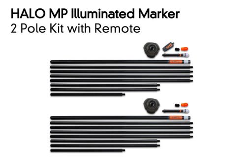 Fox Halo Illuminated Marker Pole – 2 Pole Kit Including Remote-Halo 2 pole kit inc remote