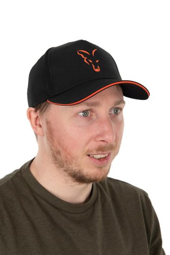 Fox Collection Baseball Cap Black & Orange-Fox Collection baseball B/O