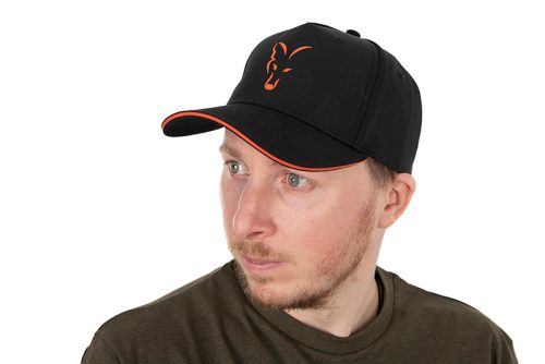 Fox Collection Baseball Cap Black & Orange-Fox Collection baseball B/O